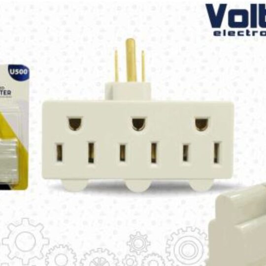 ENCHUFE MOVIBLE CON 3 SALIDAS U500